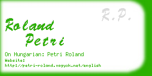 roland petri business card